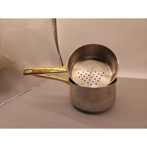 1998 Cuisine Cookware Command Performance Gold Stainless Steel Steamer No Lid